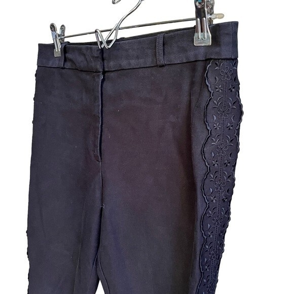 Derek Lam 10 Crosby Cropped Black Pants Size 6 High Waist - Picture 1 of 8